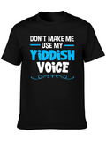 Yiddish Voice Graphic Tee Funny Jewish T-Shirt