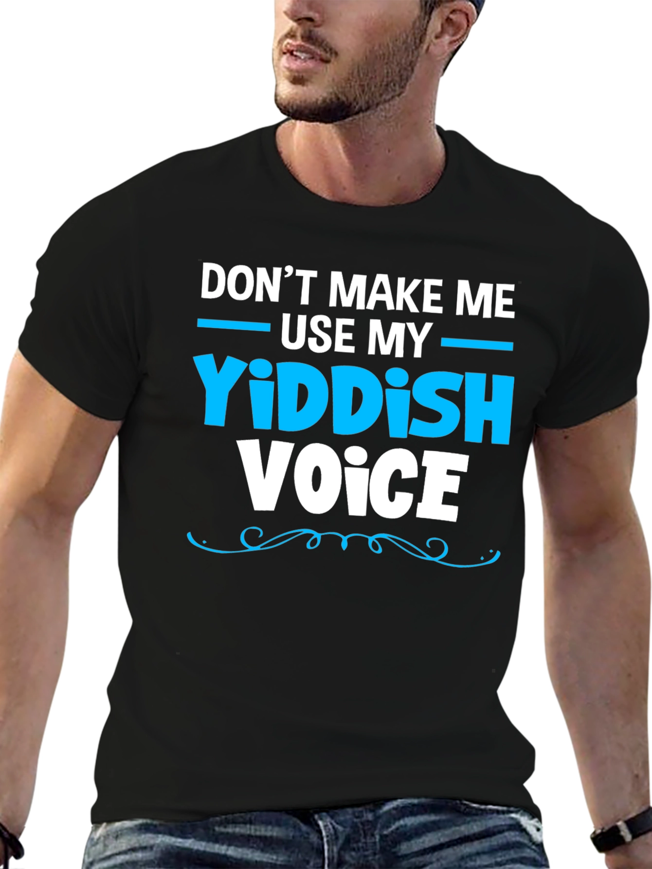 Yiddish Voice Graphic Tee Funny Jewish T-Shirt