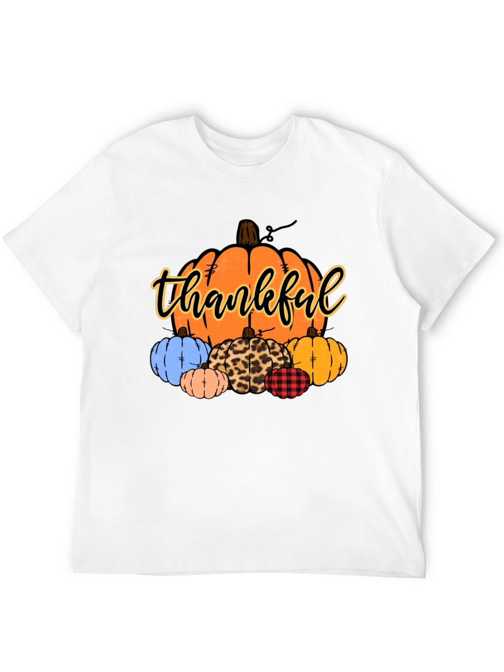 Thankful Pumpkin Patch Black T-Shirt