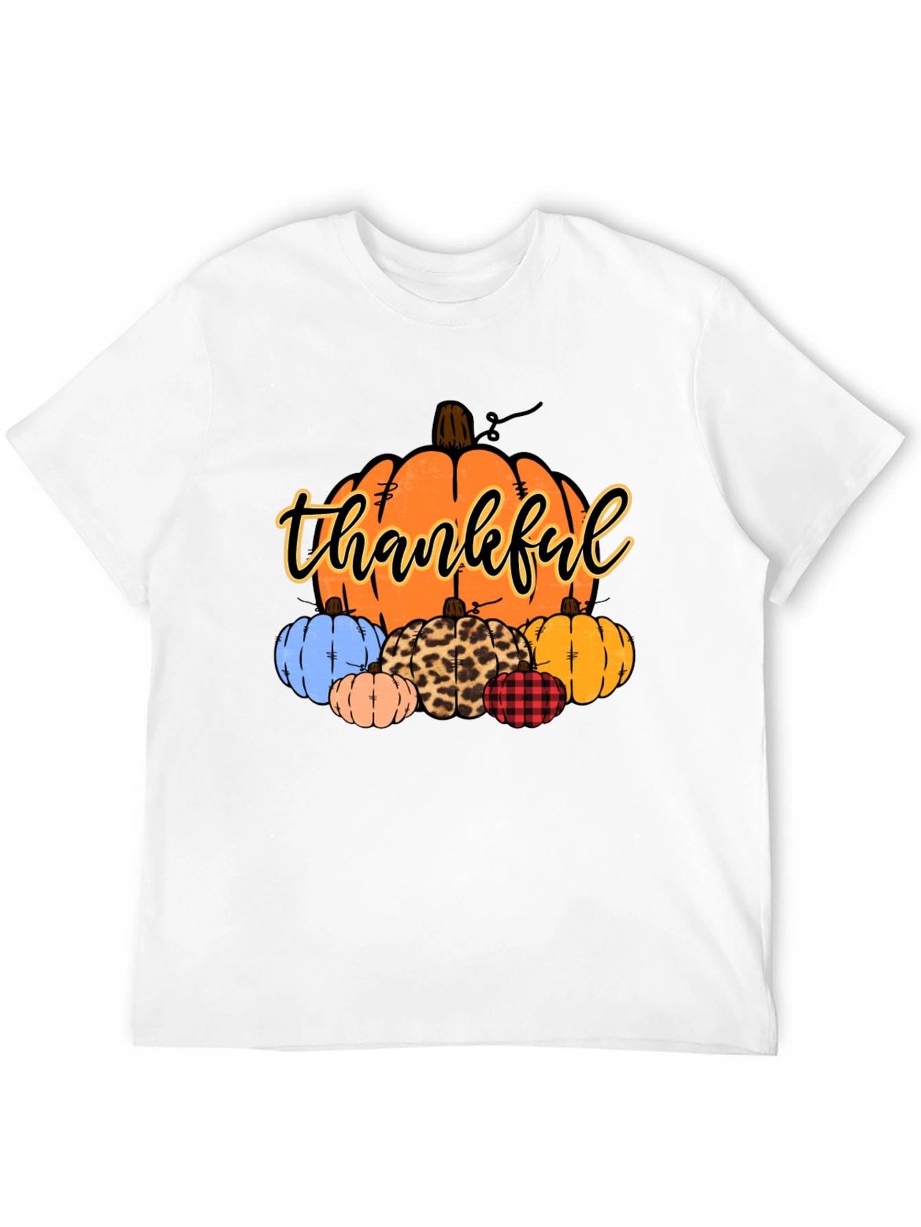 Thankful Pumpkin Patch Black T-Shirt