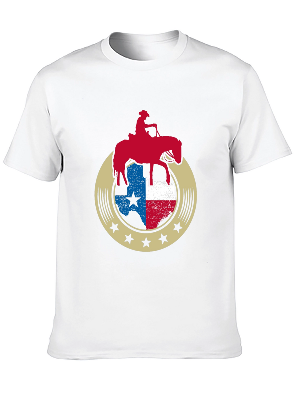 Texas Pride Horse Rider Graphic Tee - Black