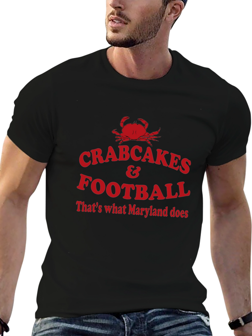Maryland Pride Crab Cakes & Football T-Shirt