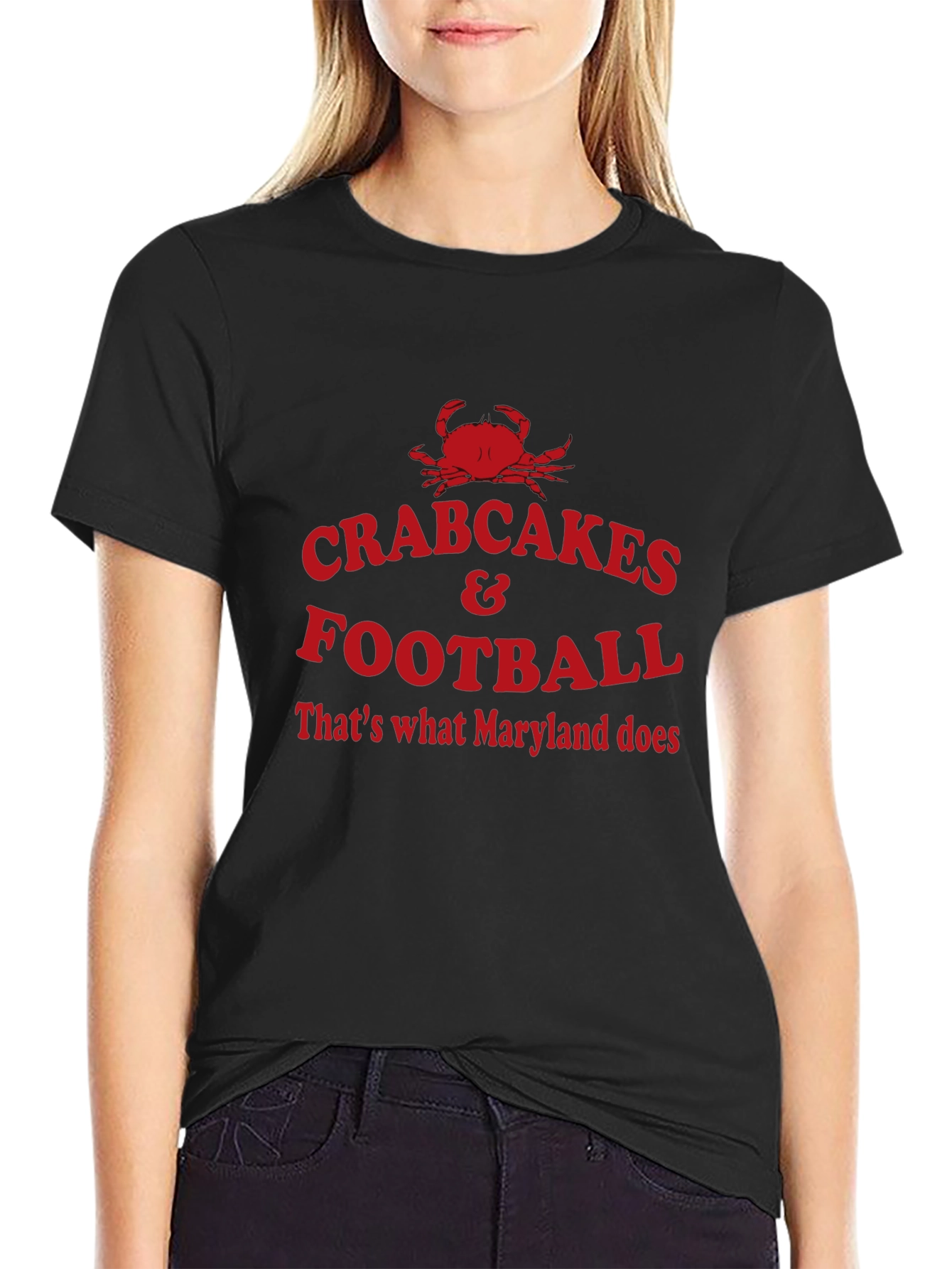 Maryland Pride Crab Cakes & Football T-Shirt