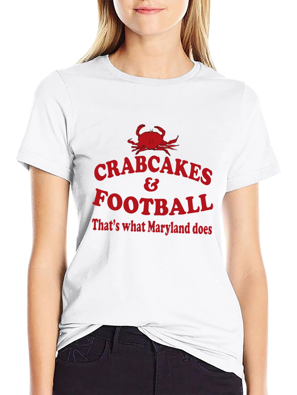 Maryland Pride Crab Cakes & Football T-Shirt