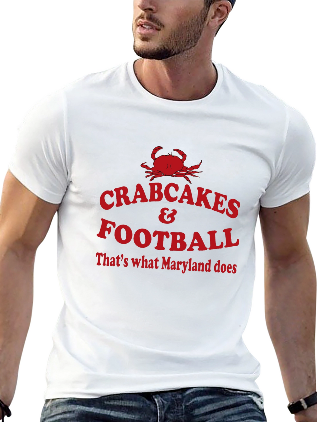 Maryland Pride Crab Cakes & Football T-Shirt