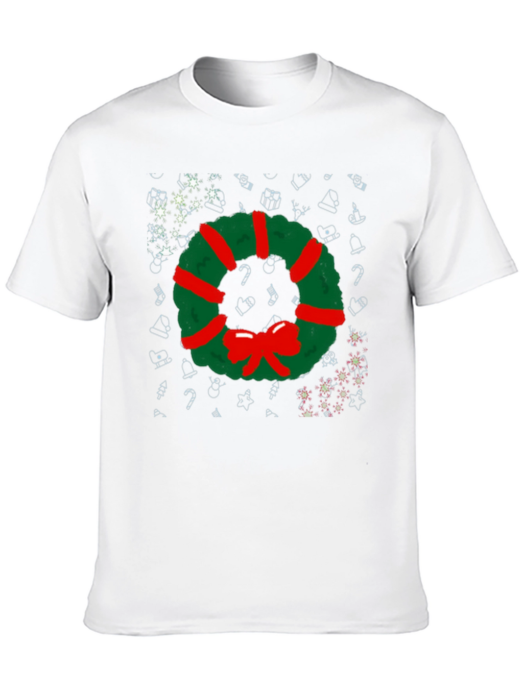 Festive Christmas Wreath Graphic Tee