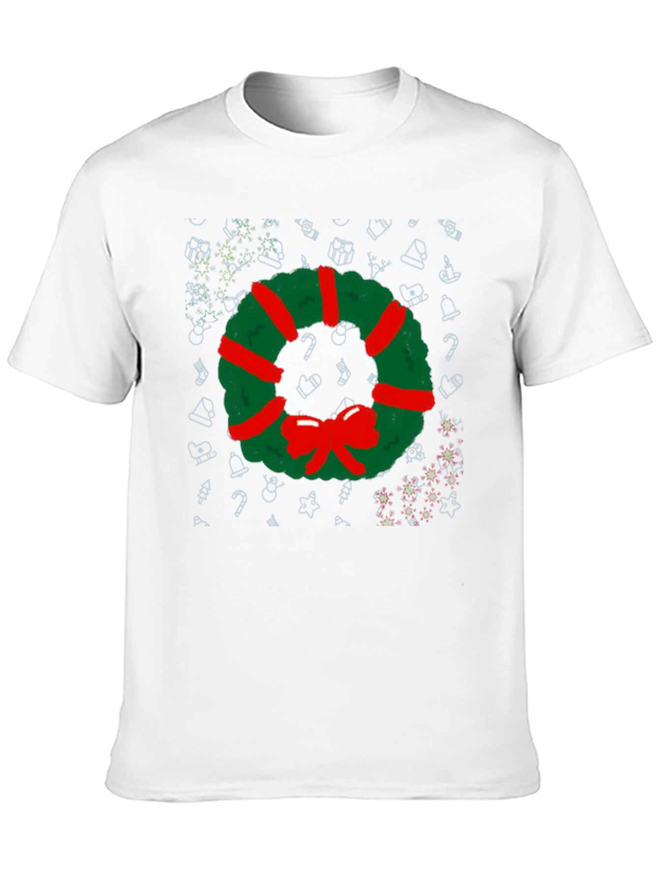Festive Christmas Wreath Graphic Tee