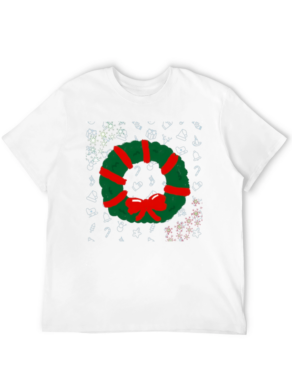 Festive Christmas Wreath Graphic Tee