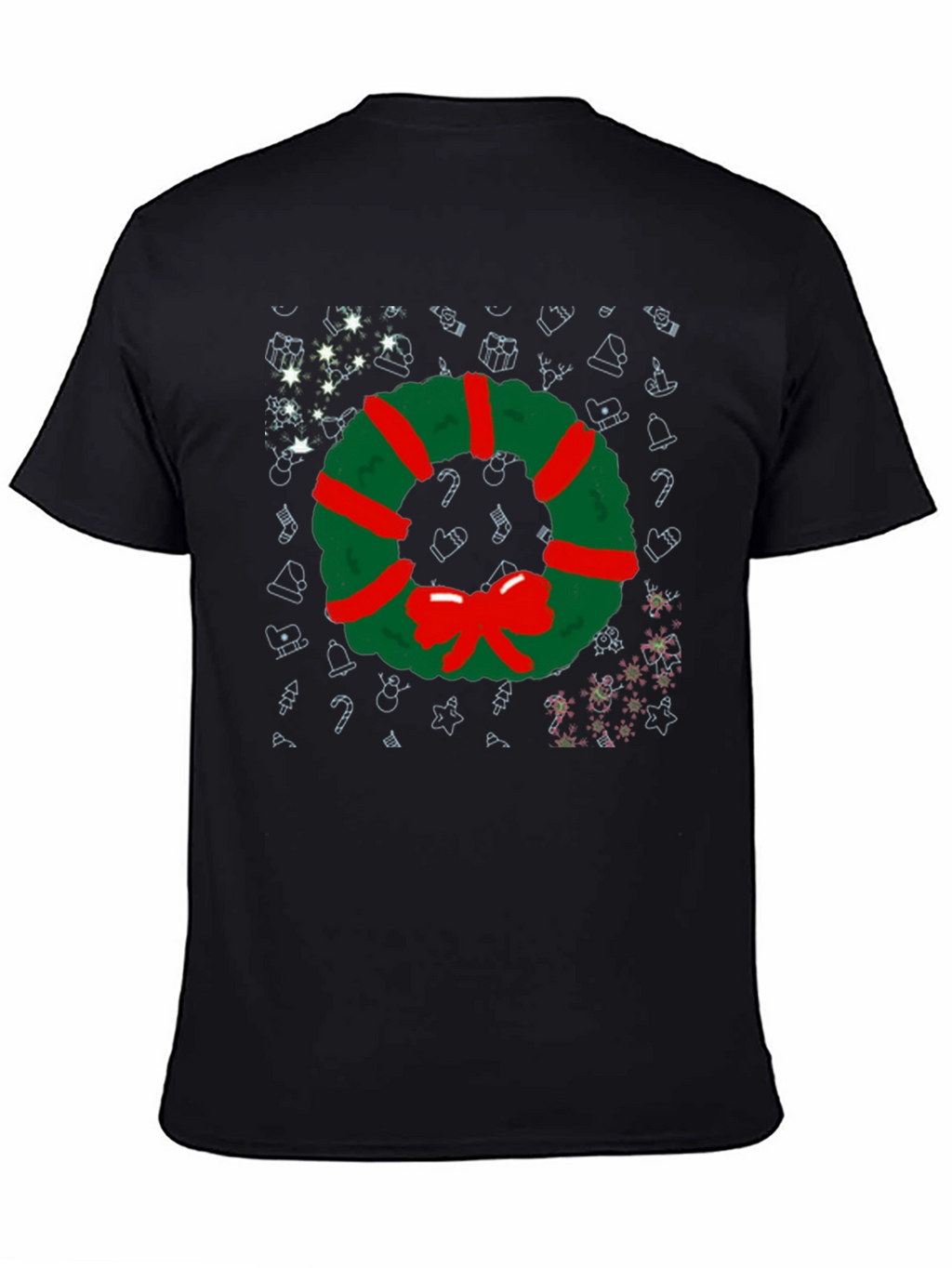 Festive Christmas Wreath Graphic Tee