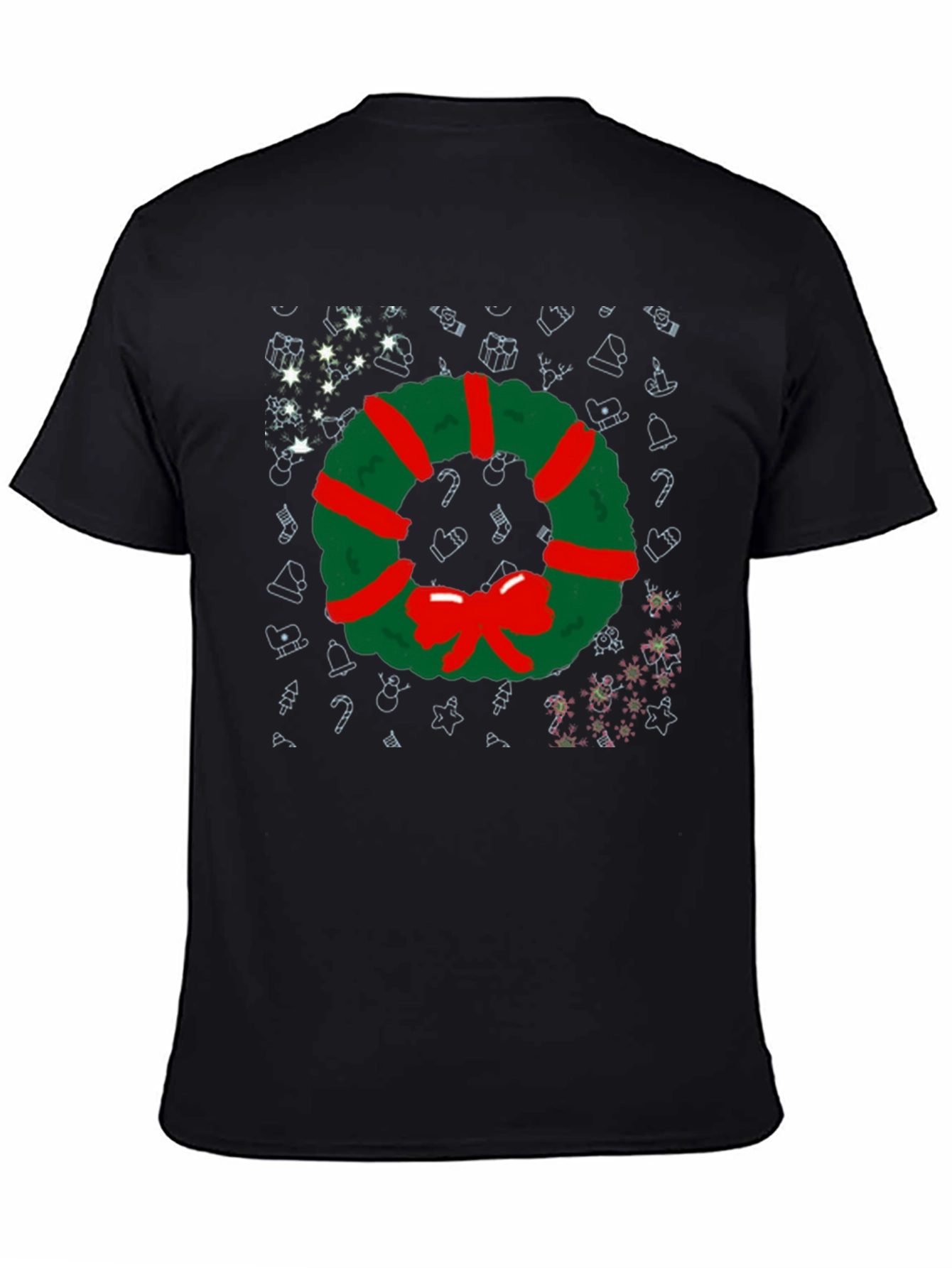Festive Christmas Wreath Graphic Tee