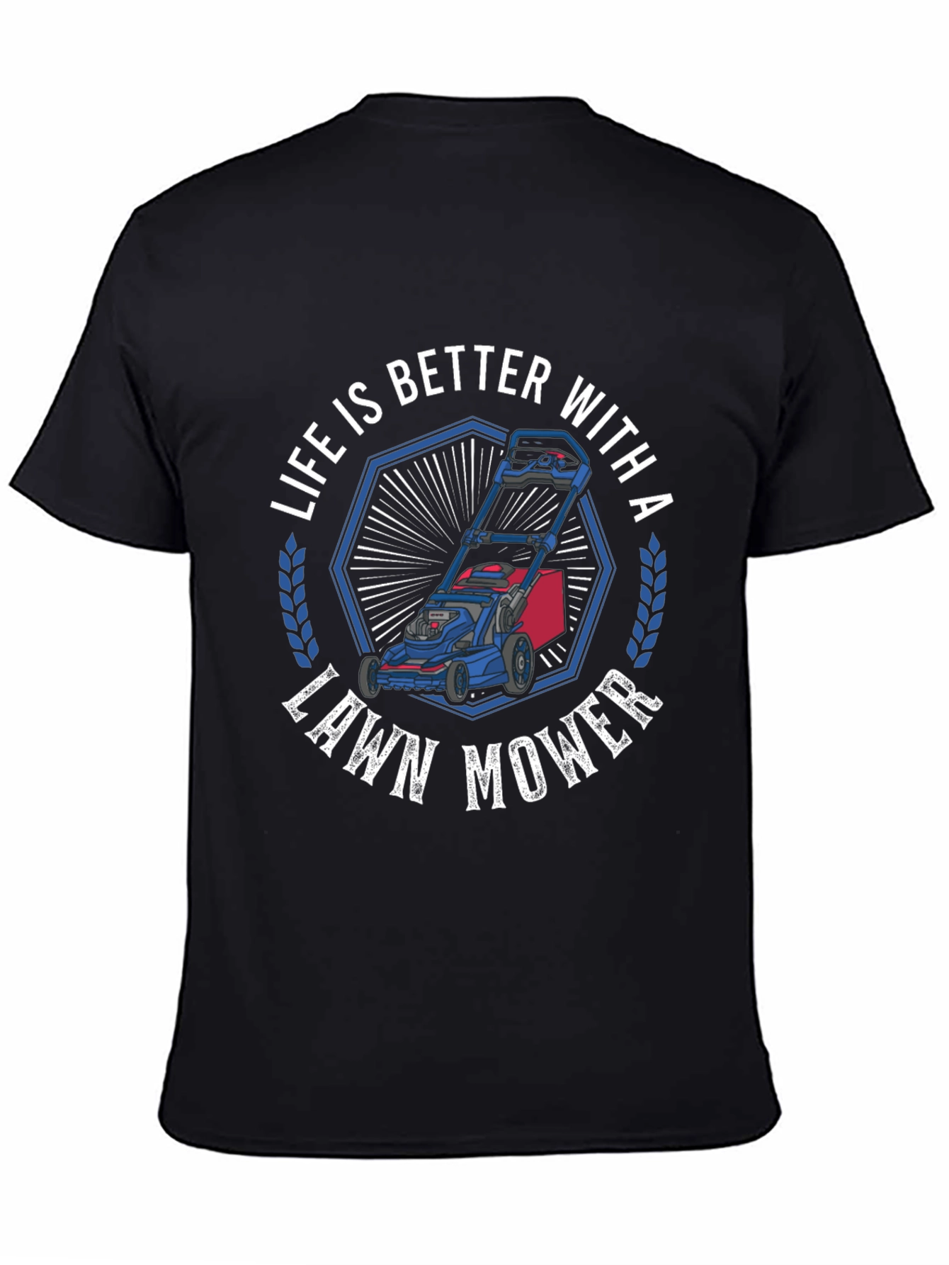 Life is Better with a Lawn Mower Black Graphic Tee