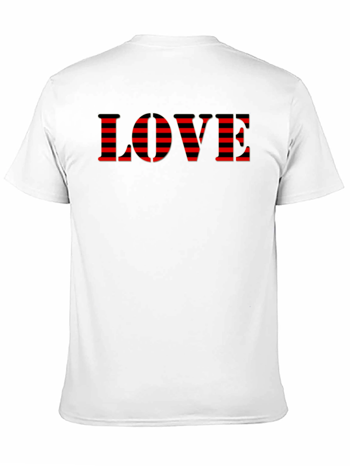 Mens Black LOVE Graphic Print Short Sleeve T-Shirt