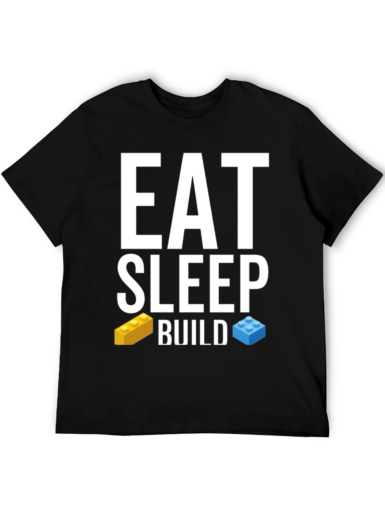 Eat Sleep Build T-Shirt LEGO Brick Fan Tee