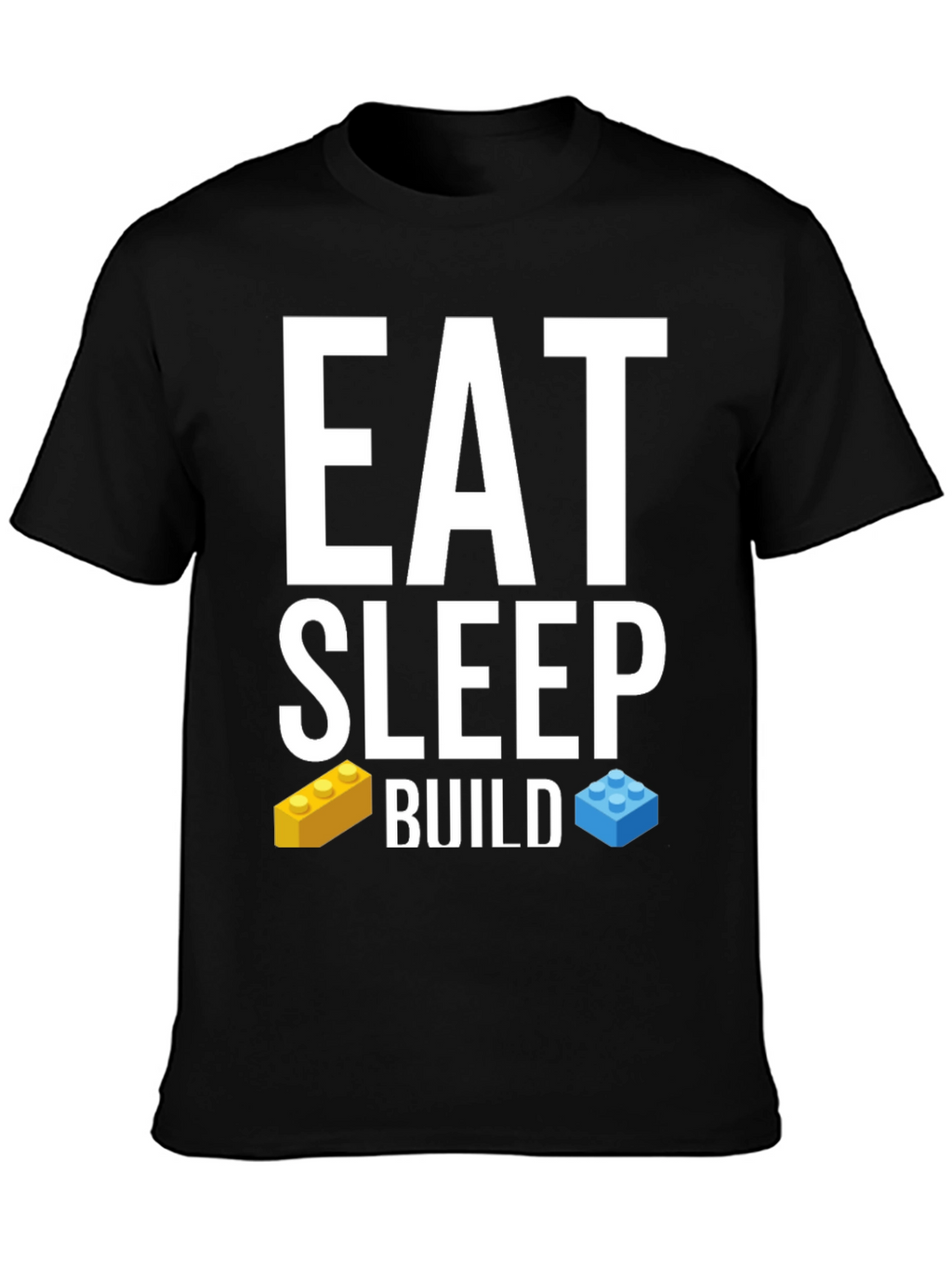 Eat Sleep Build T-Shirt LEGO Brick Fan Tee