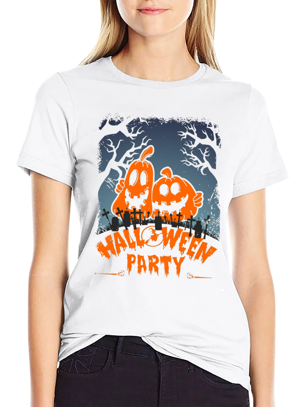 Halloween Party Pumpkin Graphic T-Shirt