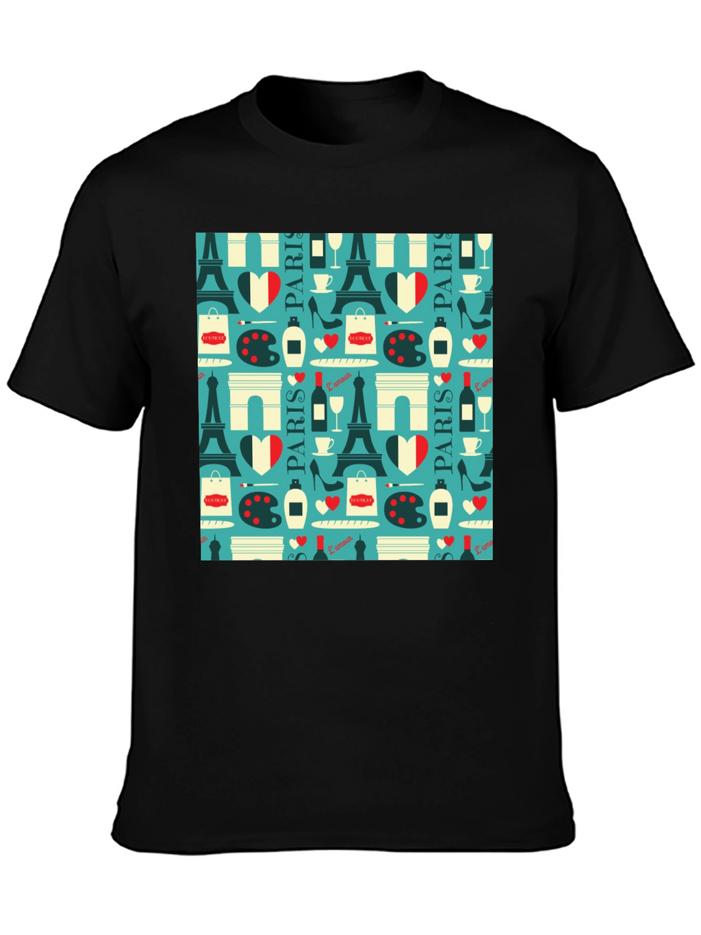 Parisian Print T-Shirt - Eiffel Tower Design