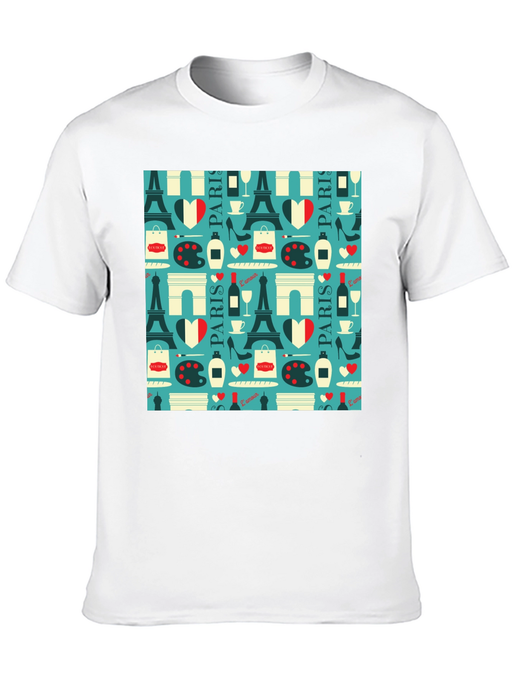 Parisian Print T-Shirt - Eiffel Tower Design