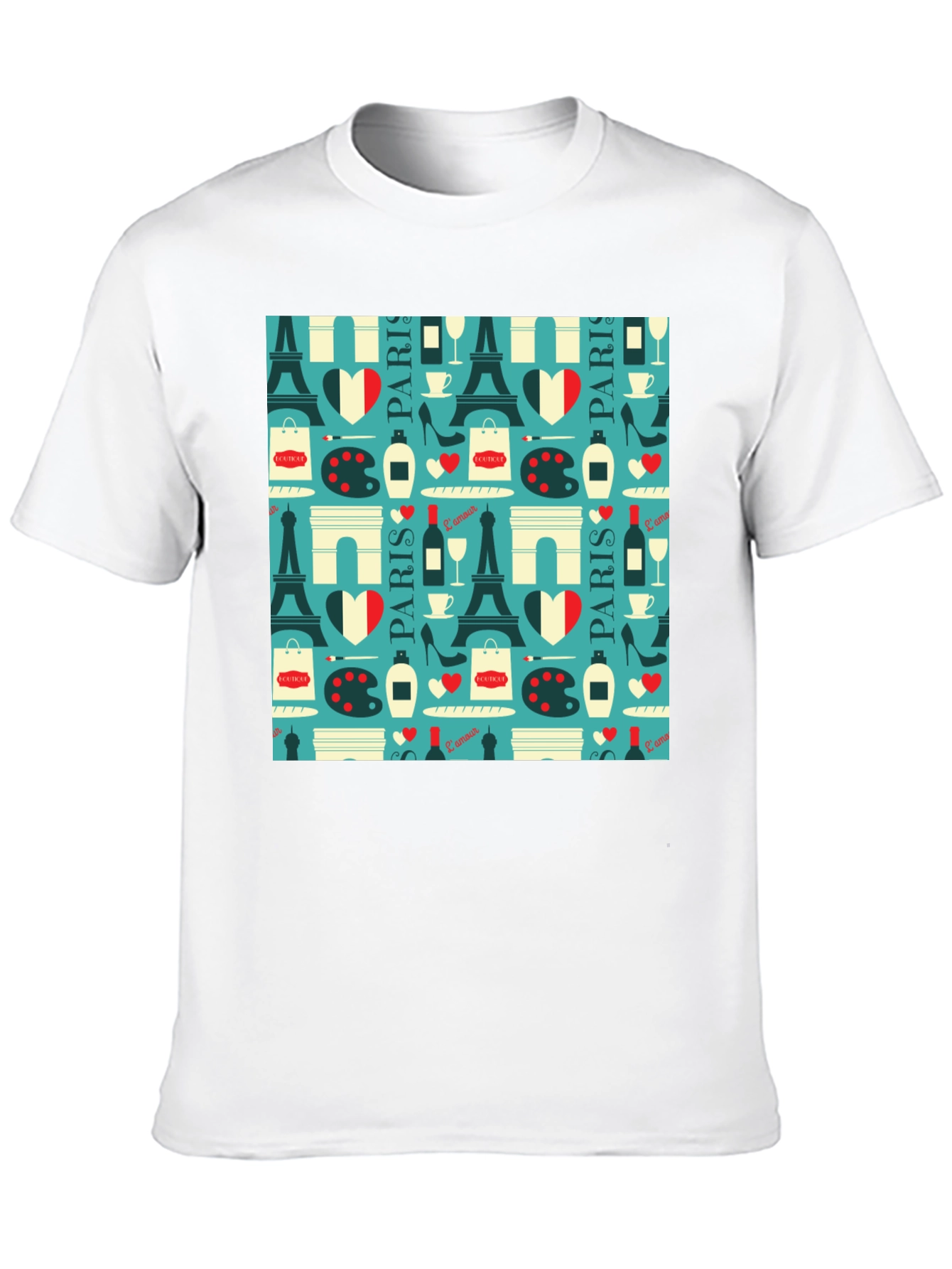 Parisian Print T-Shirt - Eiffel Tower Design
