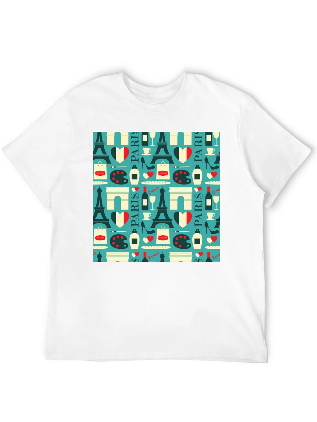 Parisian Print T-Shirt - Eiffel Tower Design