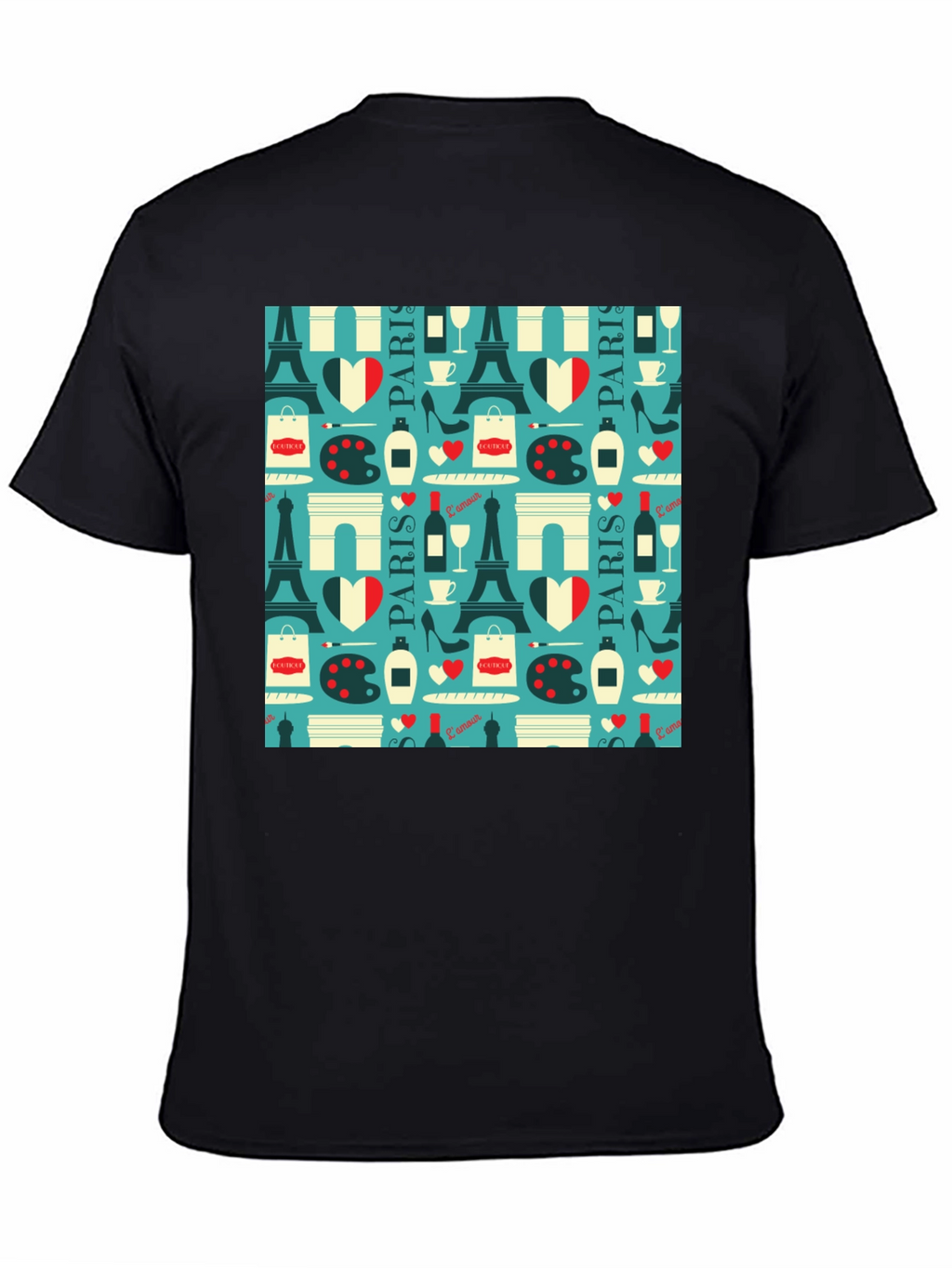 Parisian Print T-Shirt - Eiffel Tower Design