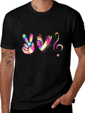 Peace Love Music Graphic T-Shirt