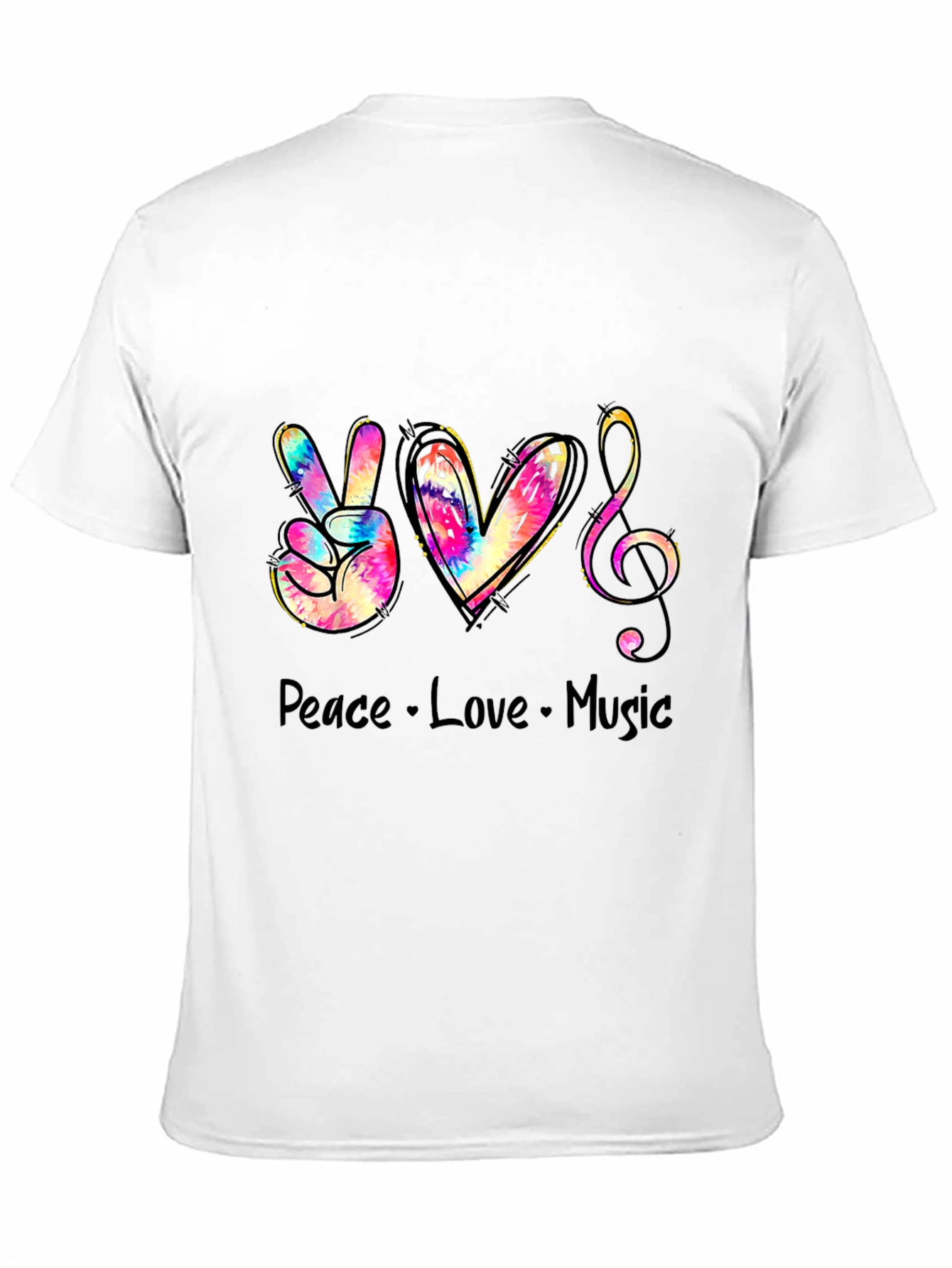 Peace Love Music Graphic T-Shirt