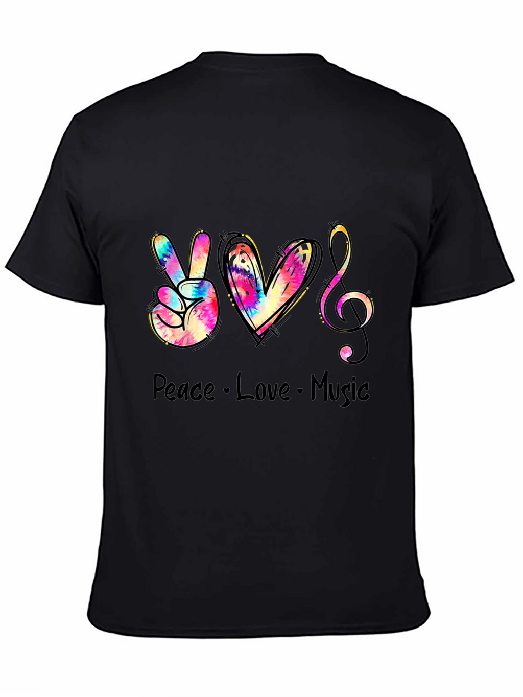 Peace Love Music Graphic T-Shirt