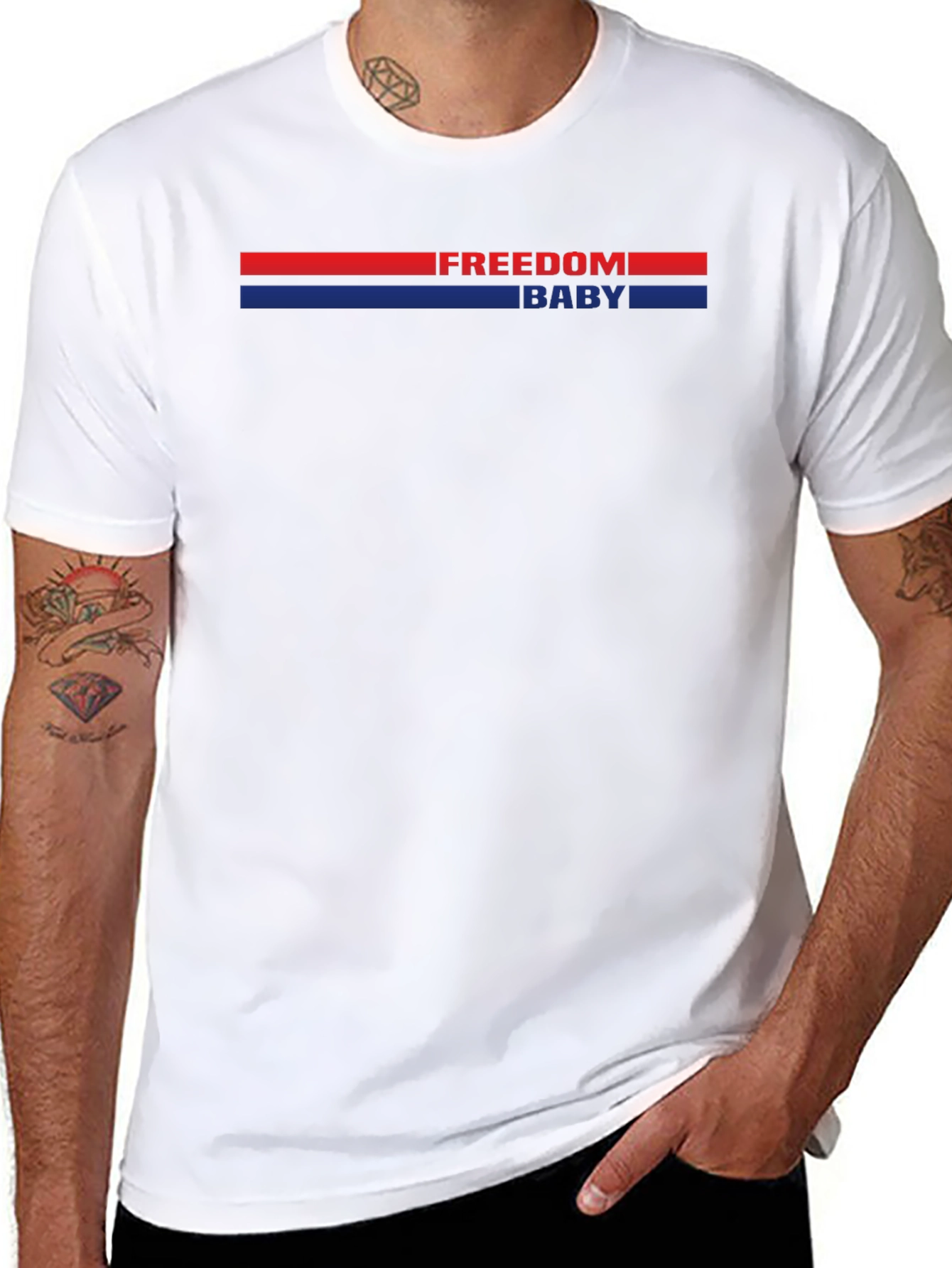 Freedom Baby Graphic Tee - Patriotic Style