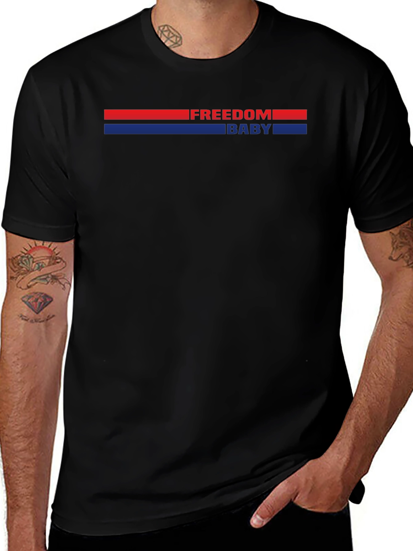 Freedom Baby Graphic Tee - Patriotic Style