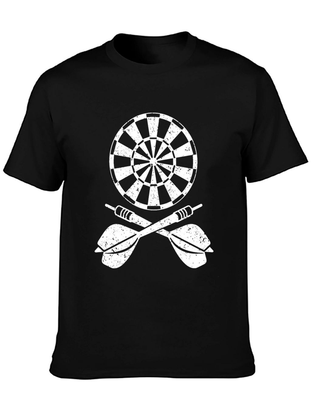 Darts & Dartboard Graphic Tee - Black
