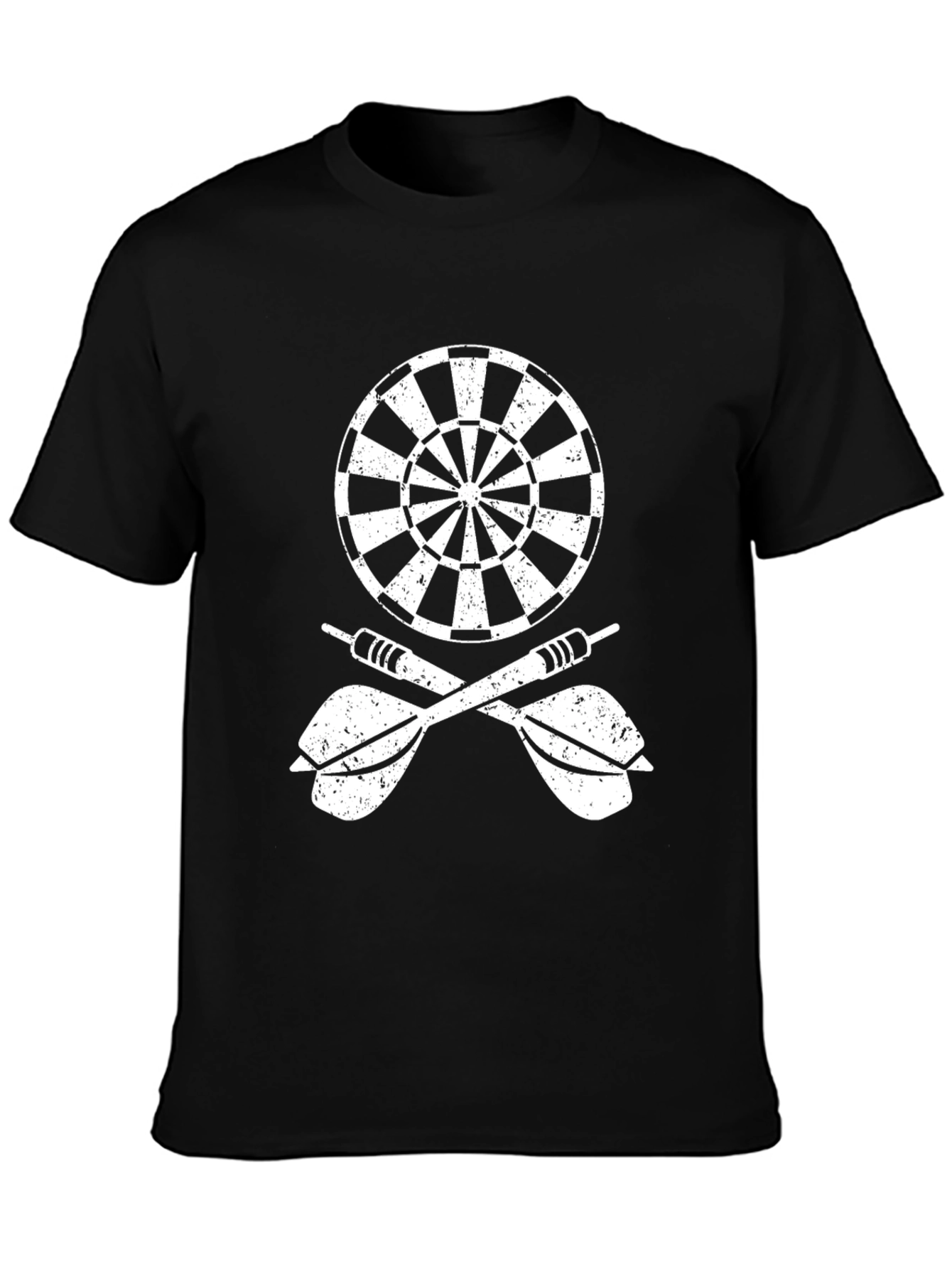 Darts & Dartboard Graphic Tee - Black