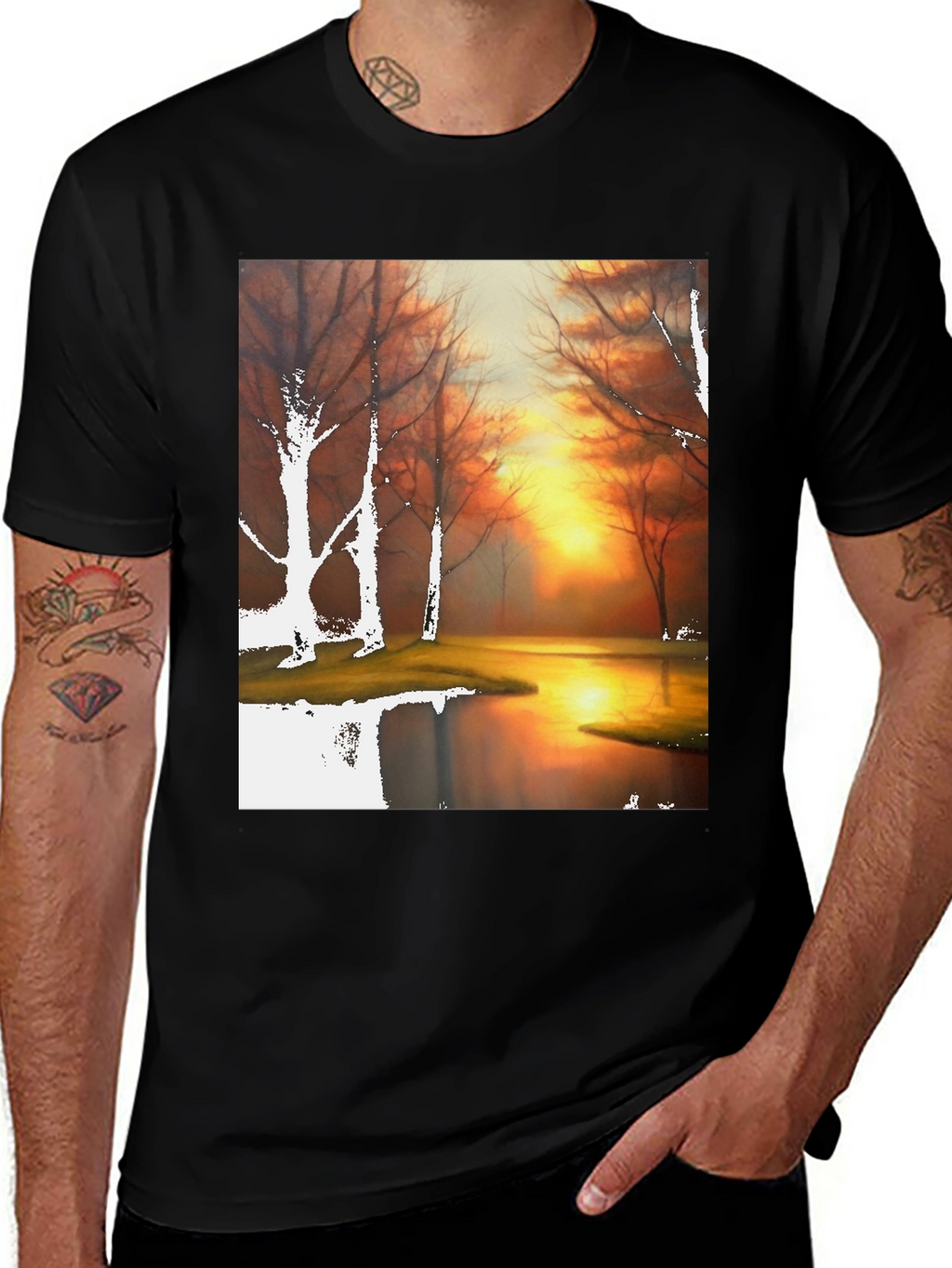 Sunset Lake Graphic T-Shirt