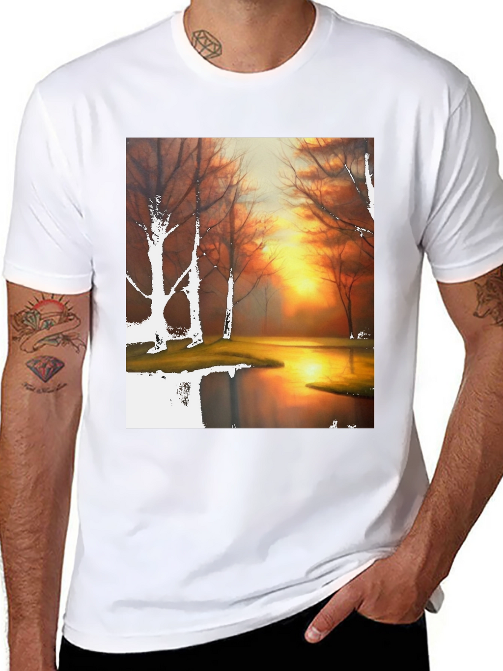 Sunset Lake Graphic T-Shirt