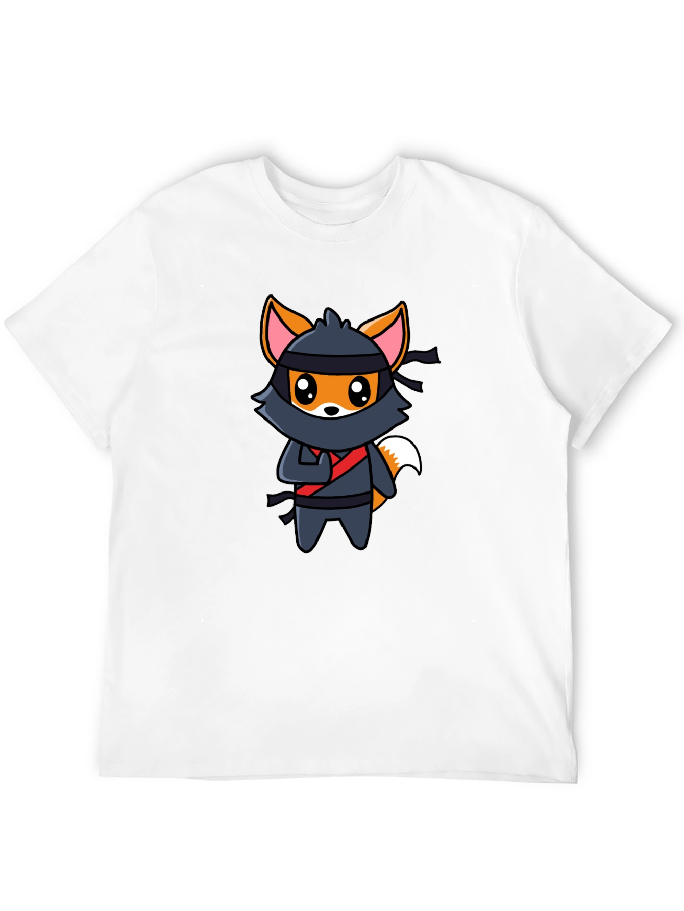 Ninja Fox Graphic T-Shirt - Fun Cartoon Tee