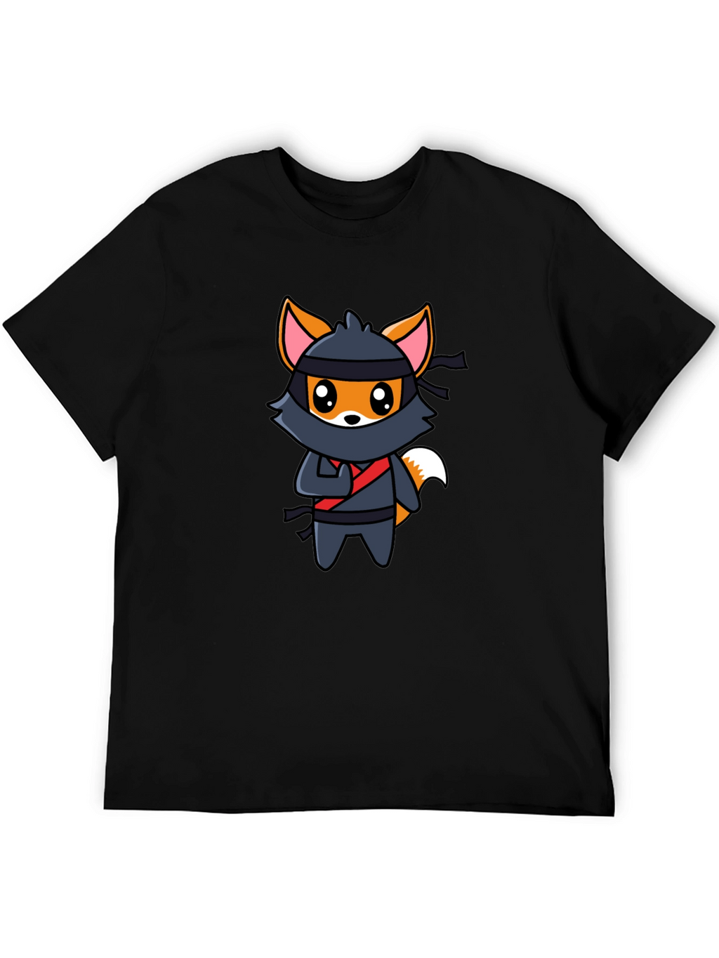Ninja Fox Graphic T-Shirt - Fun Cartoon Tee