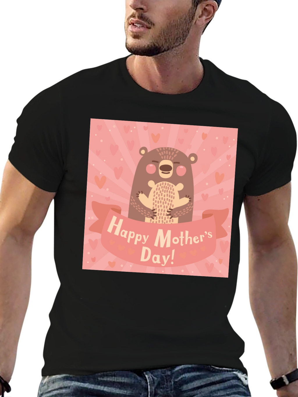 Happy Mothers Day Bear Graphic Tee