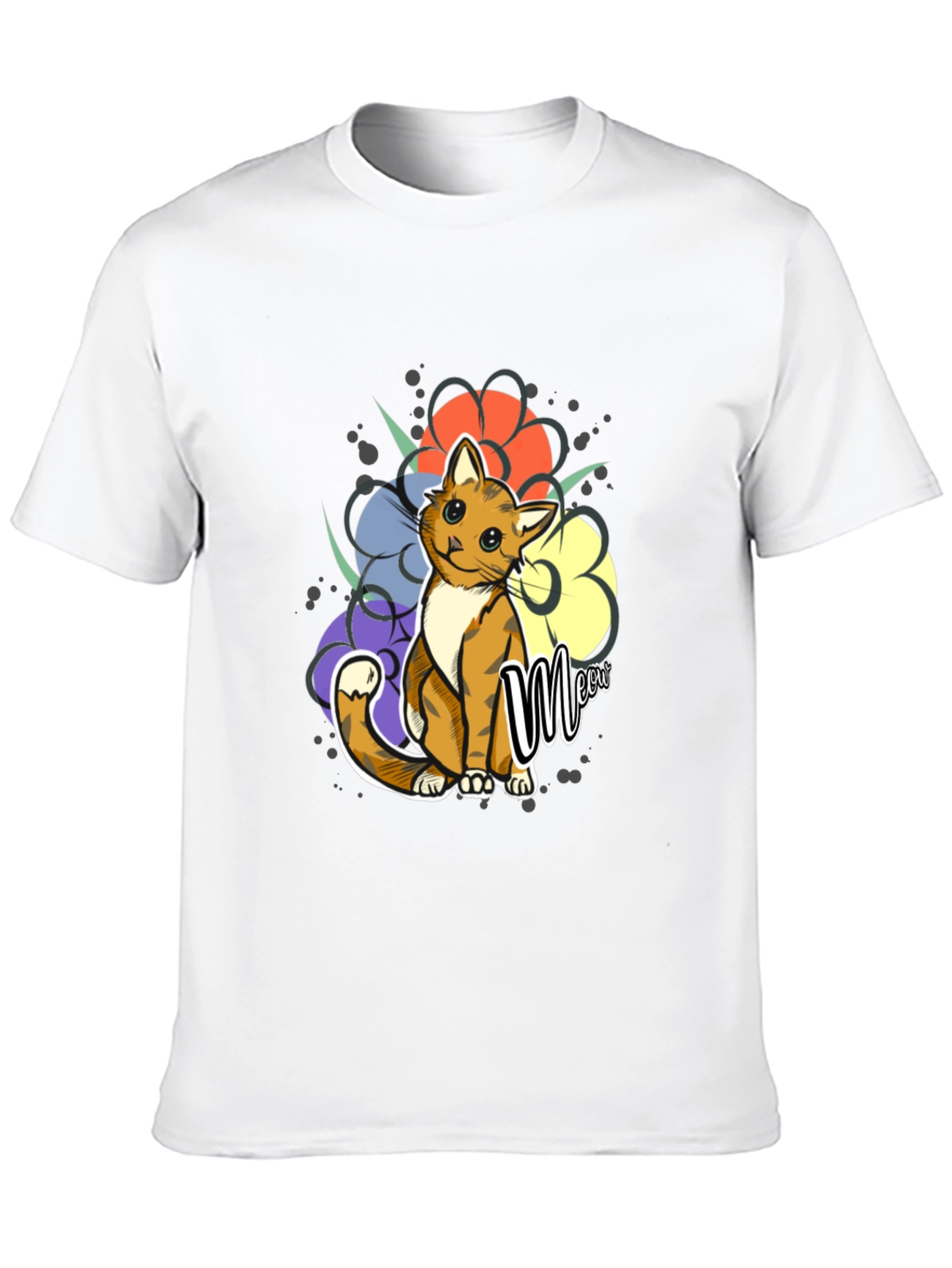 Cute Cat Meow Graphic Tee