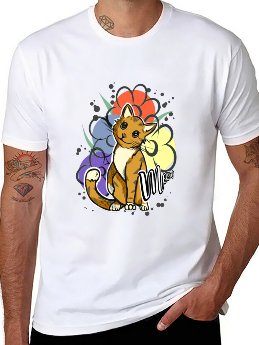 Cute Cat Meow Graphic Tee