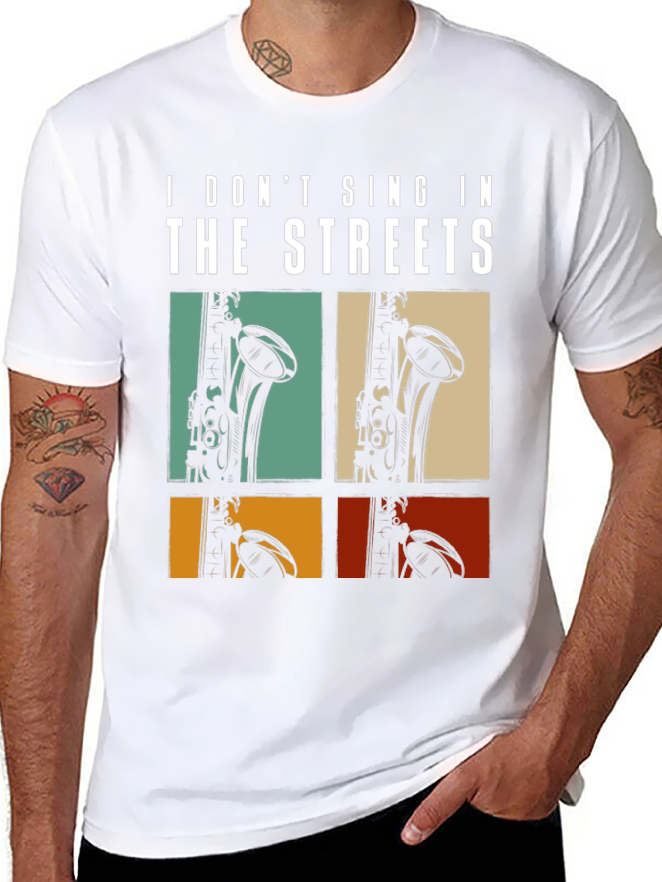 I Dont Sing In The Streets Saxophone T-Shirt