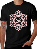 Om Mandala Graphic Tee - Black Cotton Casual Shirt