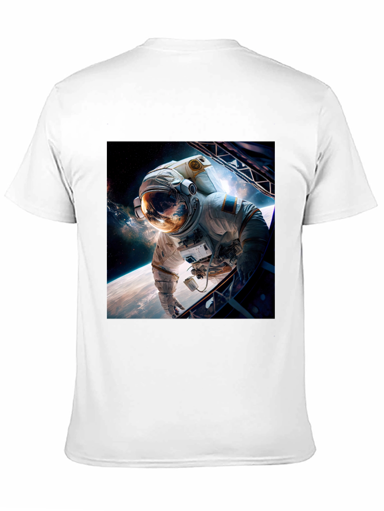 Astronaut in Space Graphic Black T-Shirt