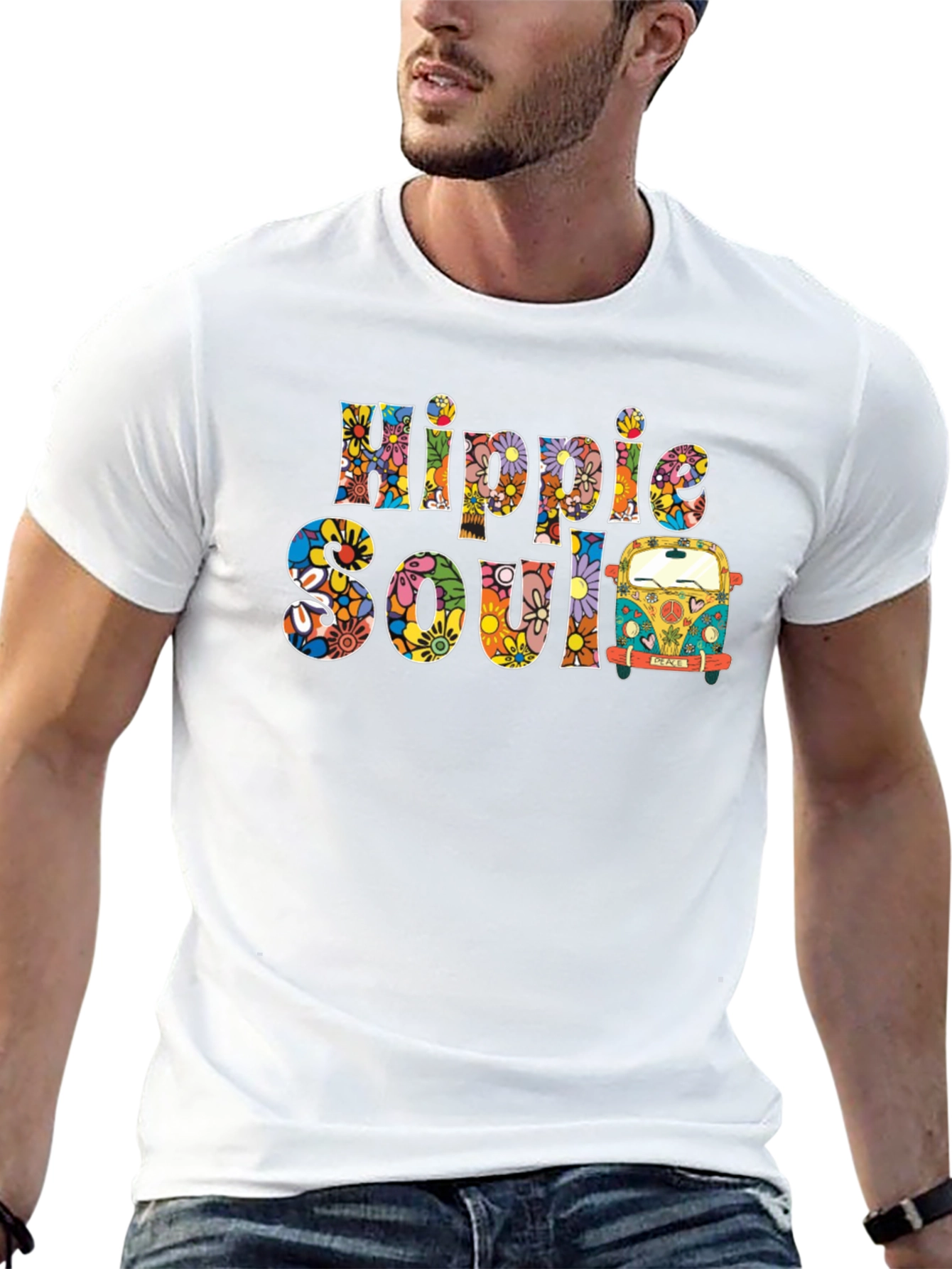 Hippie Soul Graphic Tee - Retro Style