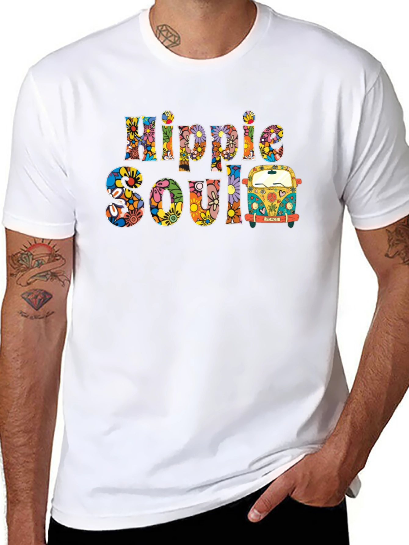 Hippie Soul Graphic Tee - Retro Style