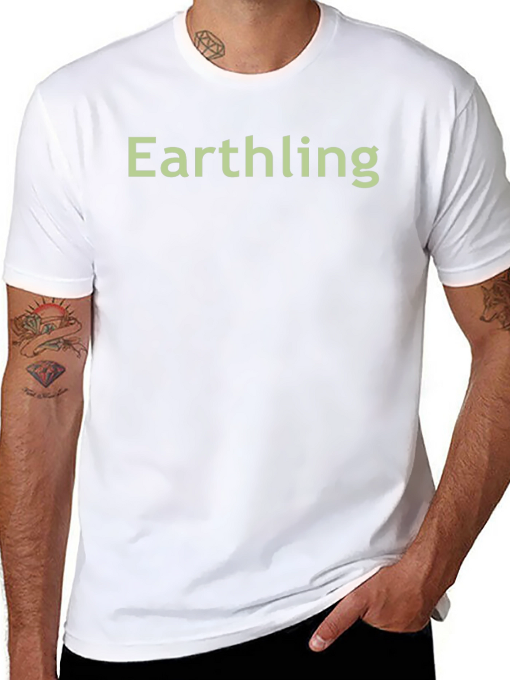 Earthling Graphic Tee - Black Cotton Comfort