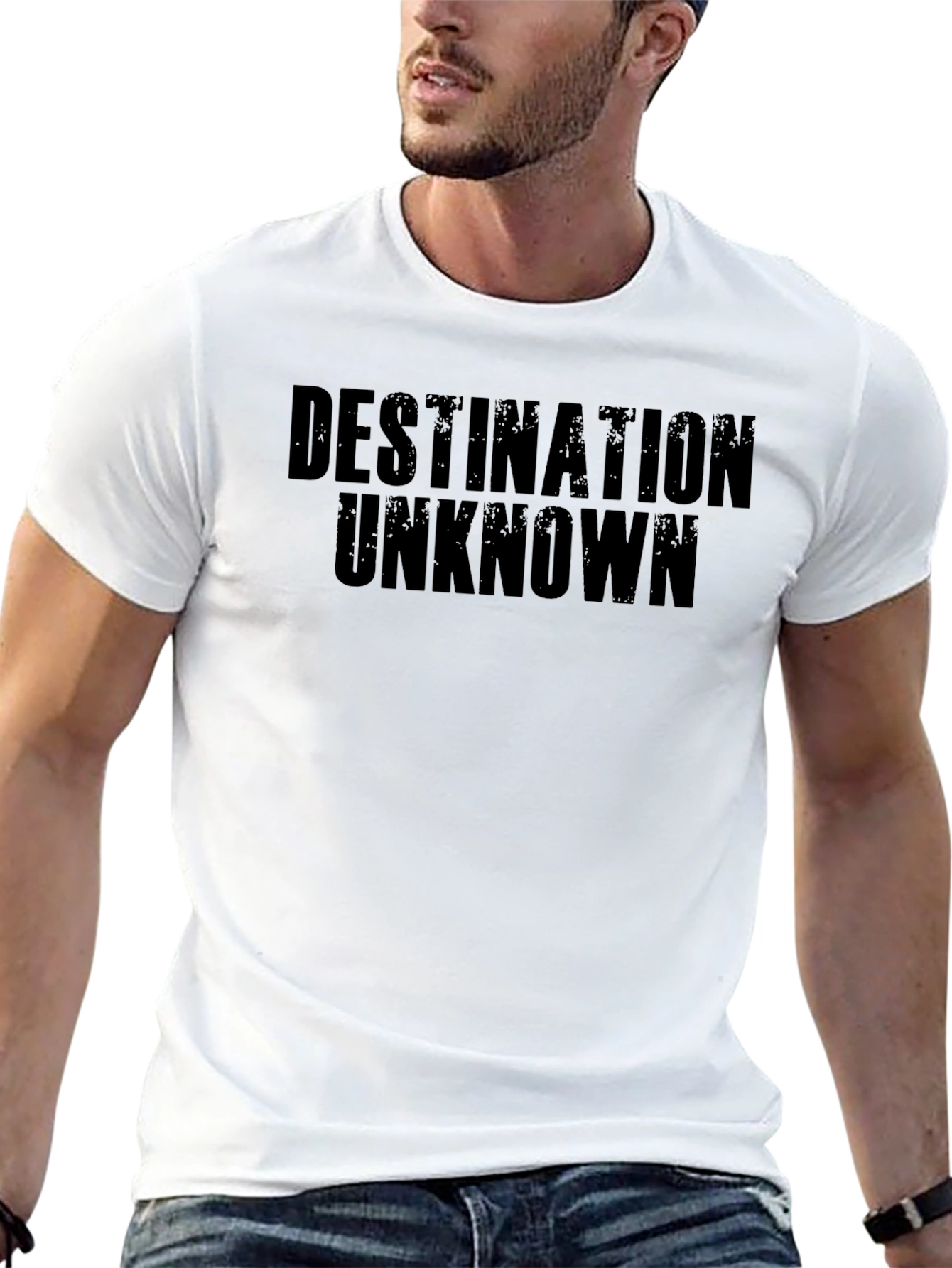 Destination Unknown Graphic Tee - Bold Black T-Shirt