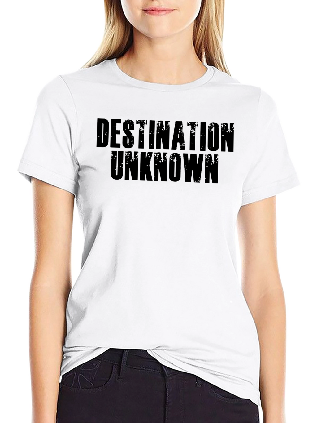 Destination Unknown Graphic Tee - Bold Black T-Shirt