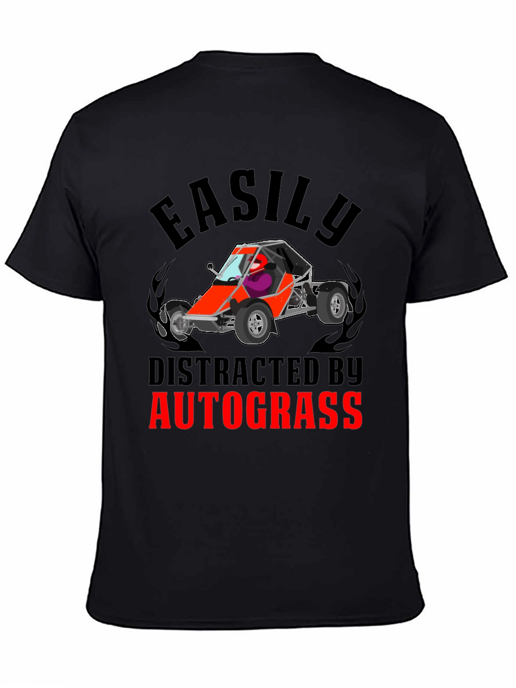 Easily Distracted by Autograss Funny T-Shirt