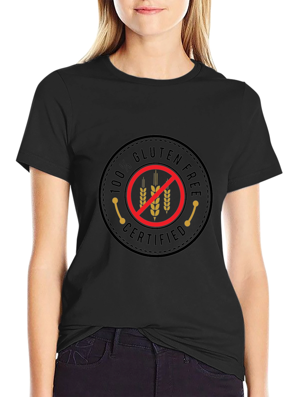 Gluten-Free Certified Black T-Shirt
