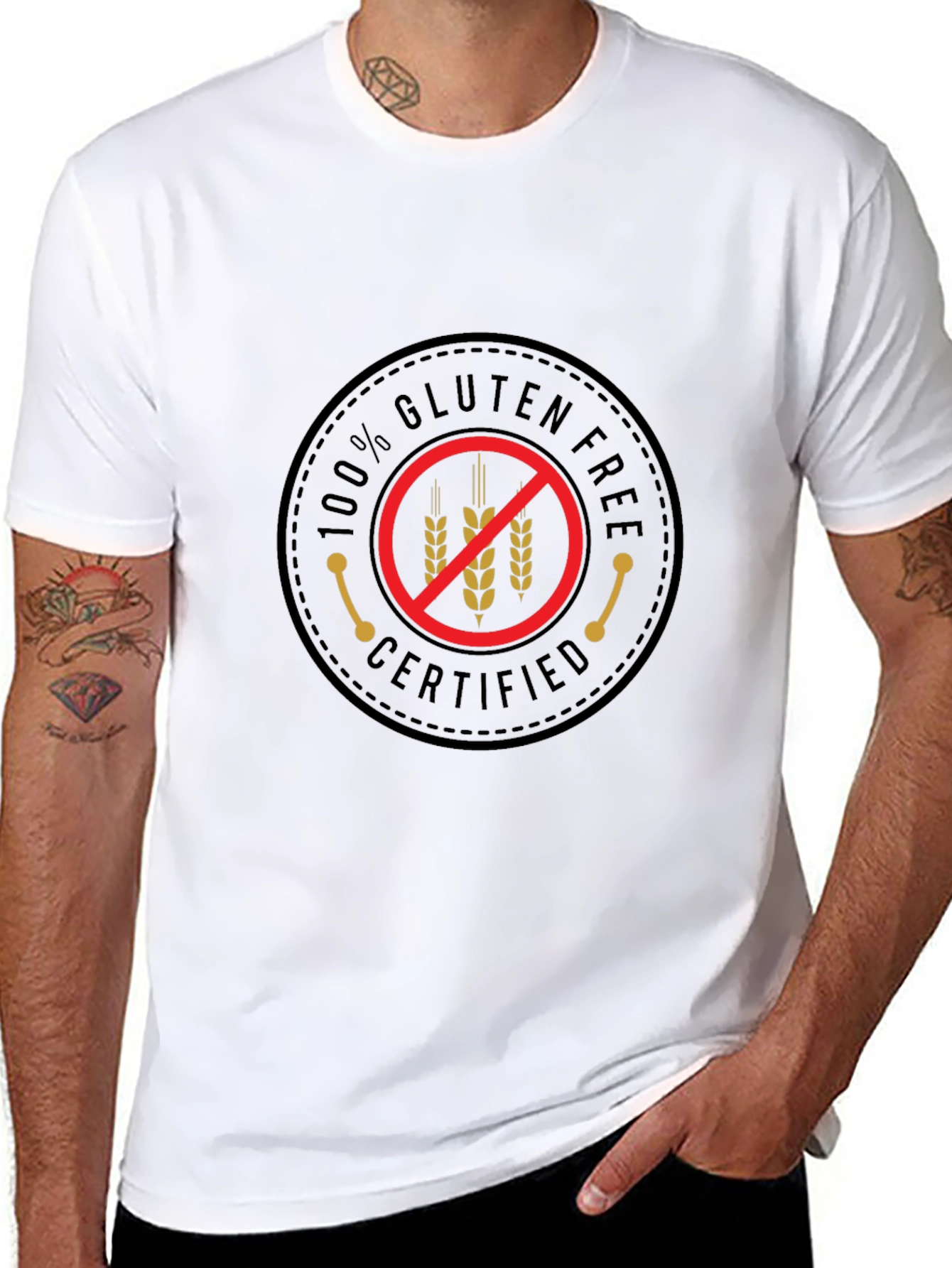 Gluten-Free Certified Black T-Shirt
