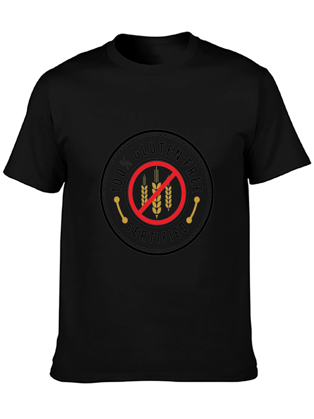 Gluten-Free Certified Black T-Shirt